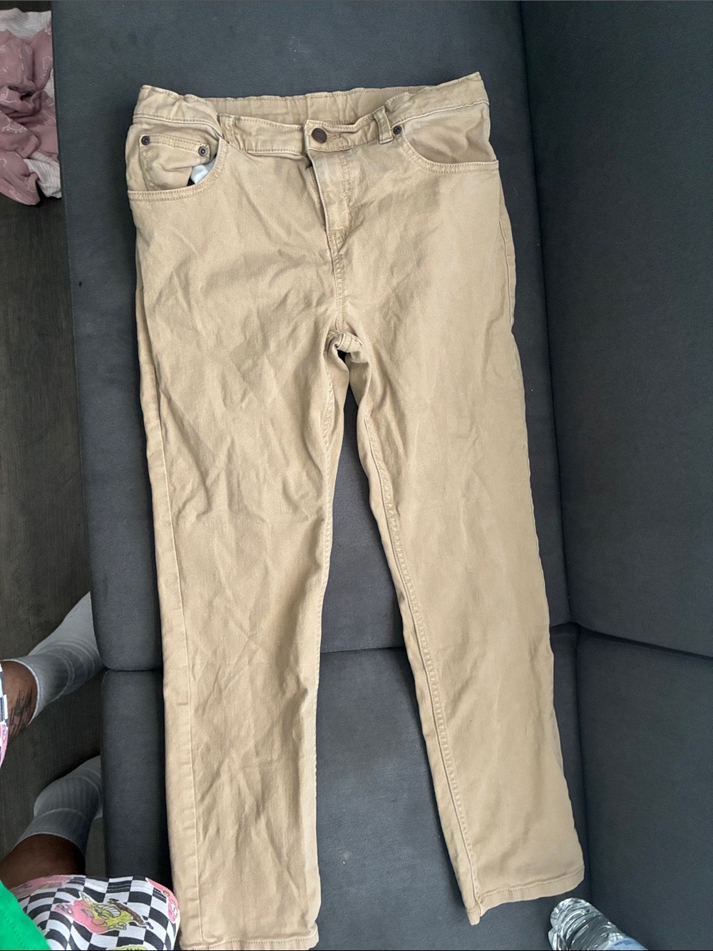 wonder nation Women Khaki Slim Straight Jeans